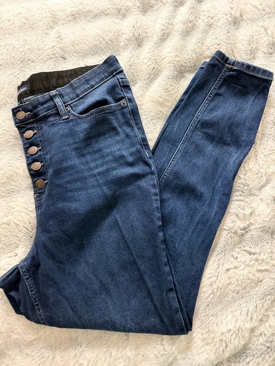 Calvin Klein Jeans Denim - Calvin Klein Jeans Women's Dark Blue Skinny Button-Fly Jeans